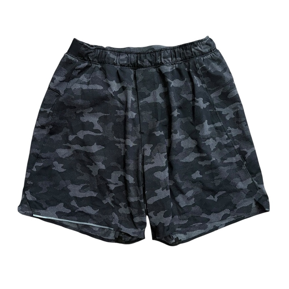 Lululemon Men's Surge Short Liner 6" Mesh Camo Black Size Small Gym Running